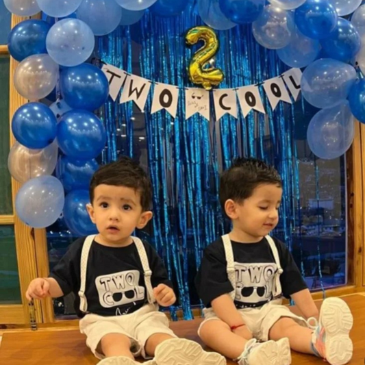 Custom Name Two Cool Matching Family T-Shirts for Second Birthday - T Bhai