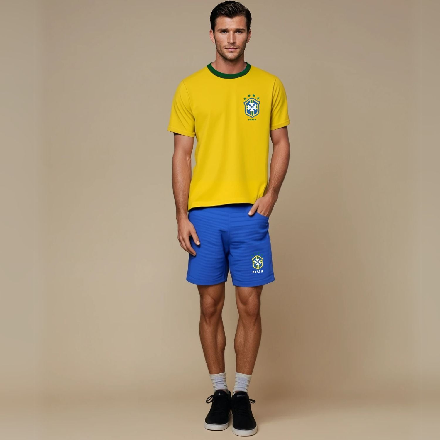 Personalized Brazil Jersey and Shorts for Football Enthusiasts – T