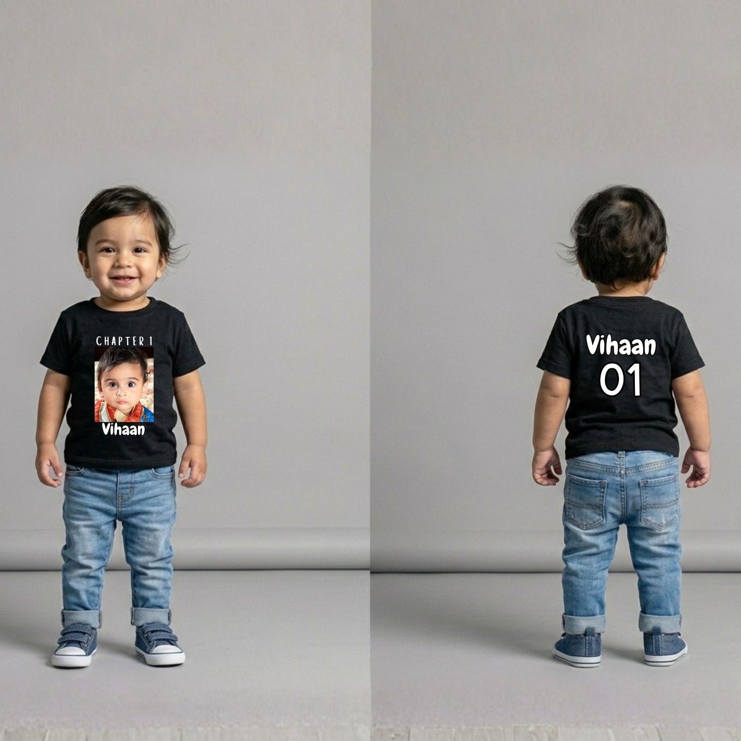 The "Chapter One" Personalized First Birthday Photo T-Shirt
