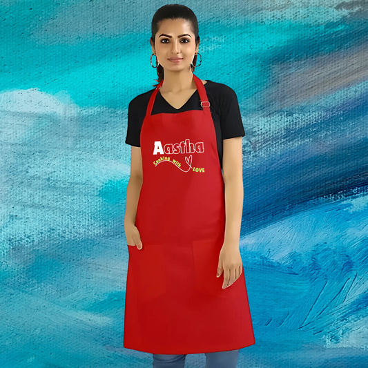 Personalized Cooking With Love Apron - T Bhai