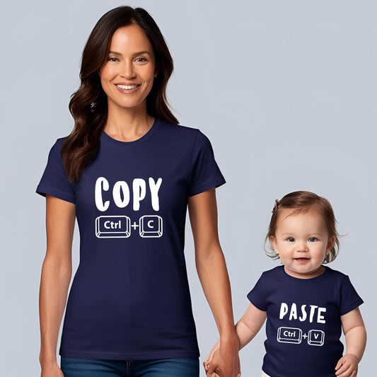Copy Paste Ctrl C Ctrl V Matching Mother Son / Mother Daughter Combo T-Shirt - T Bhai