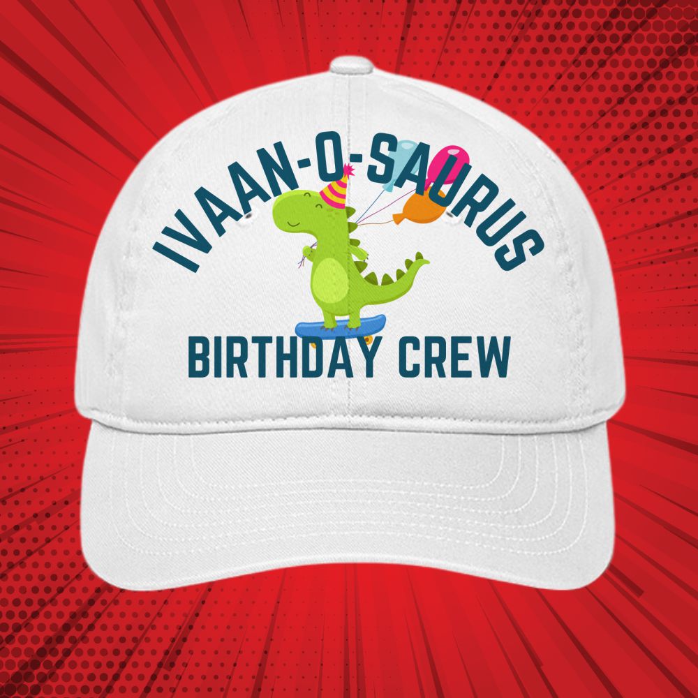 Dino Theme Baseball Cap for Dino Themed Birthday Parties - T Bhai