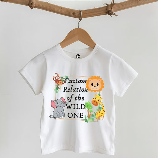 Personalized Relations Wild One Jungle Theme First Birthday Matching Family T-Shirts