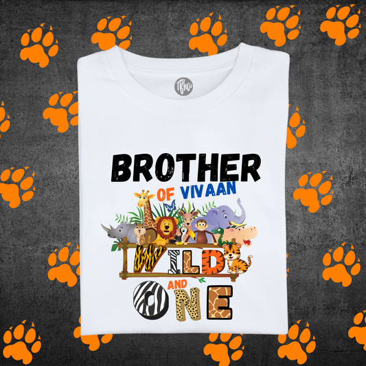 Personalized Wild and One - First Birthday Jungle Theme T-Shirts for Family - T Bhai