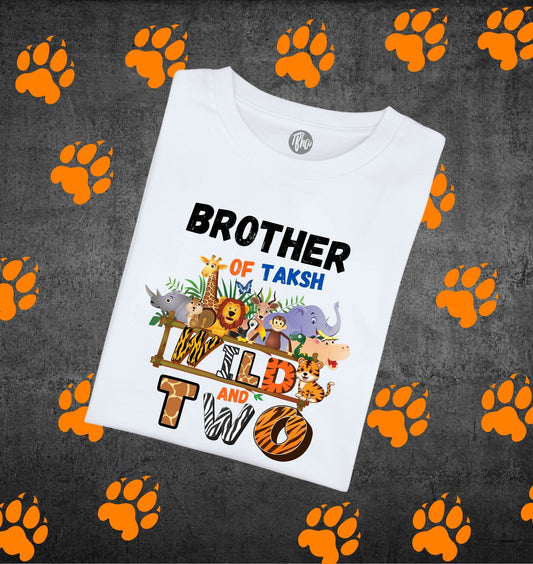 Personalized Relations Wild and Two - Second Birthday Jungle Theme T-Shirts - T Bhai
