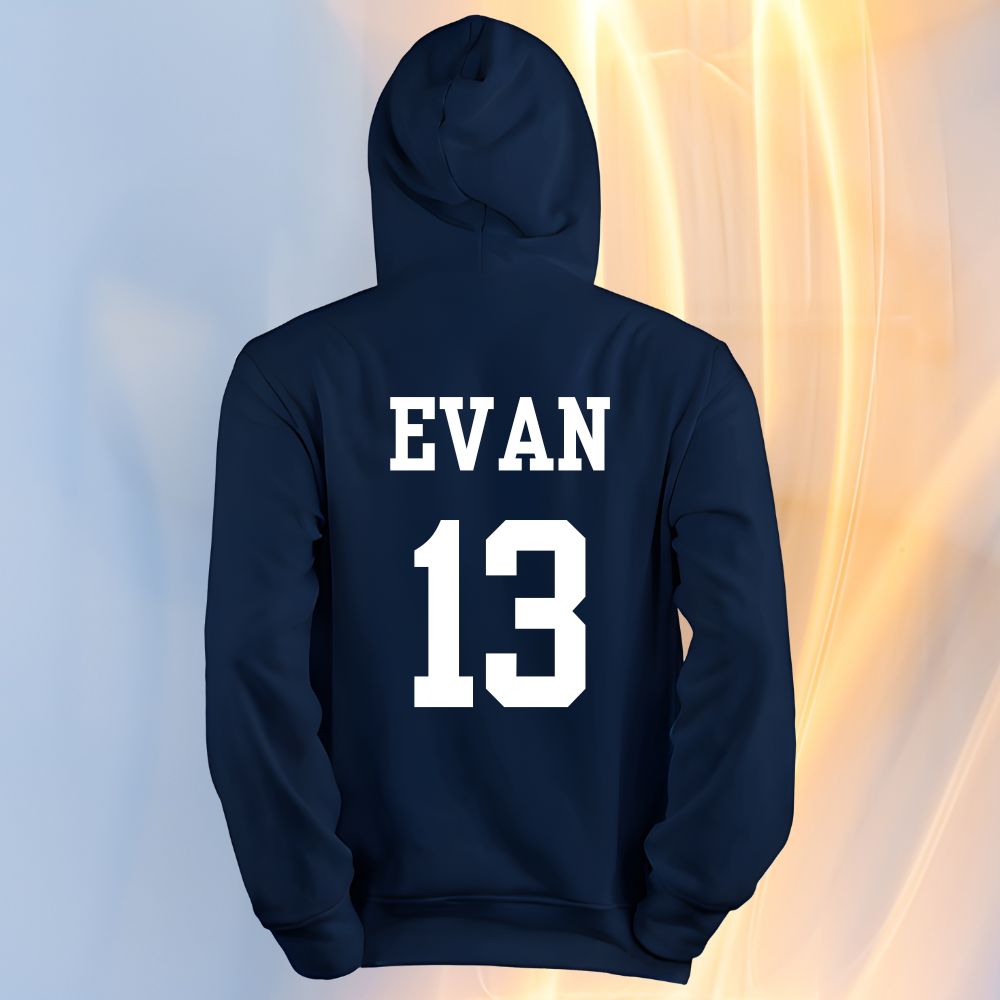 Personalized Name and Number Unisex Hoodies exclusive at T Bhai