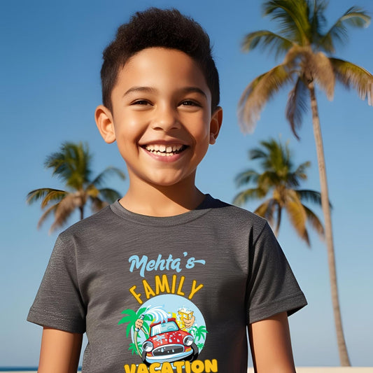 Personalized Family Vacation T-shirts with Surname - T Bhai