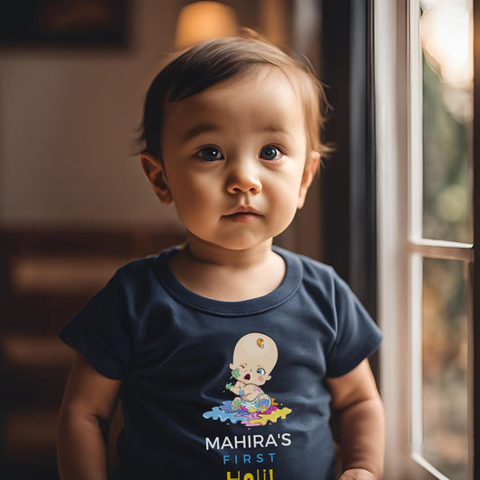 First Holi Customised T-Shirt for Babies - T Bhai