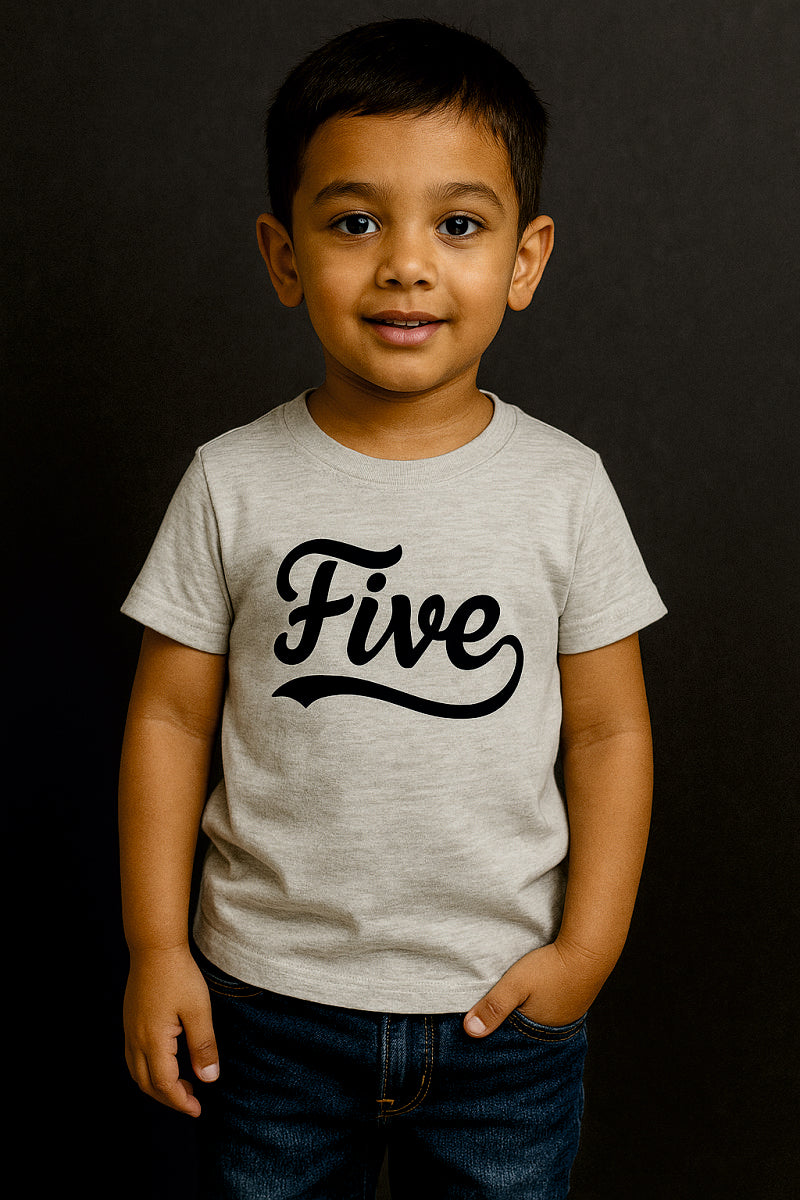 Five - Fifth Birthday T-Shirt for Boys & Girls