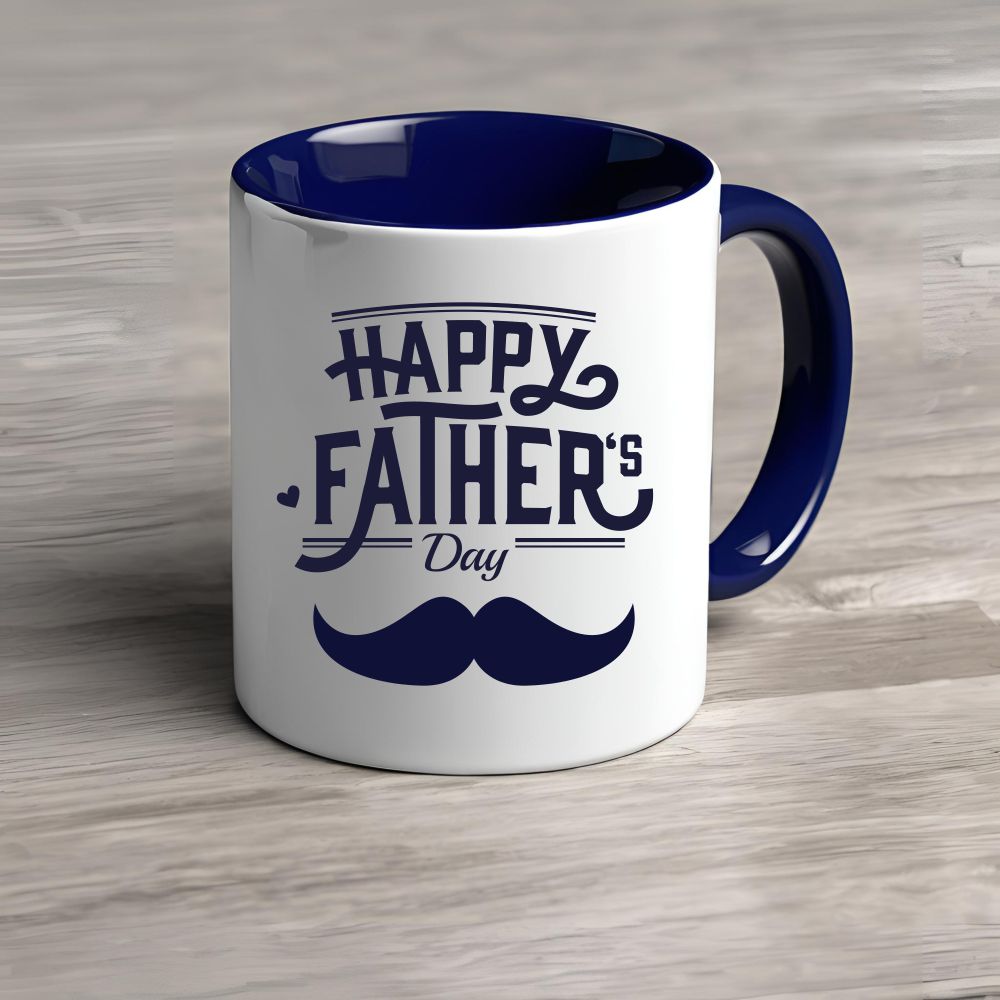 Happy Father's Day Dark Blue Coffee Mug | Fathers Day Gift - T Bhai