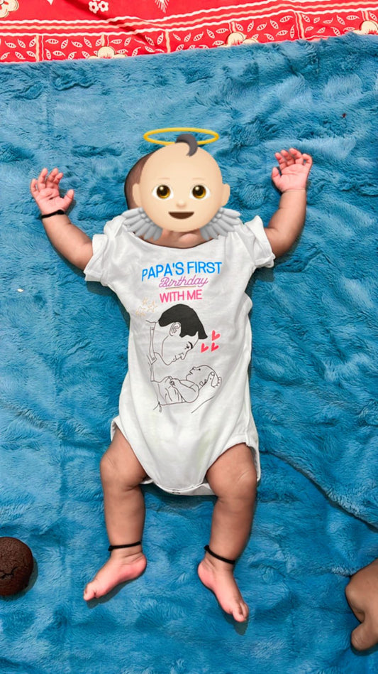 Papa's 1st Birthday with me Onesie for Baby Boys & Baby Girls - T Bhai