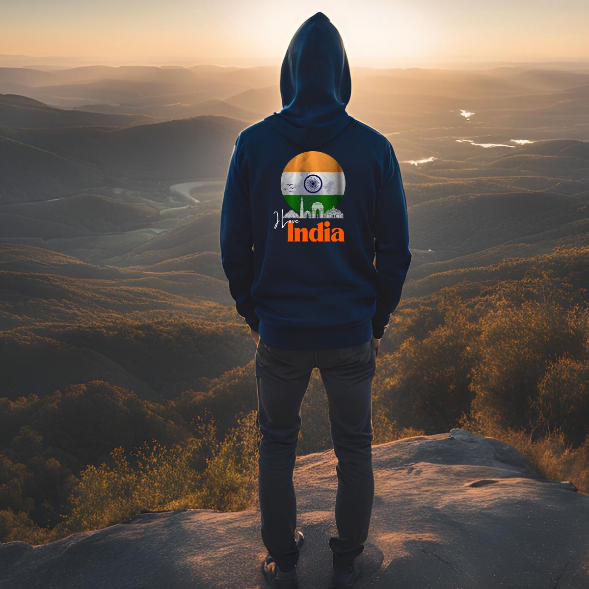 I Love India Unisex Hoodies - T Bhai