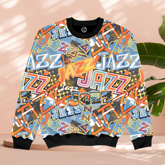 Jazzin' Around All Over Printed Sweatshirt - T Bhai
