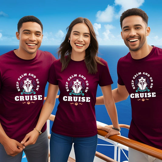 Keep Calm & Go On Cruise Vacation T-Shirts - T Bhai