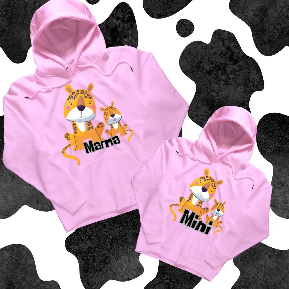 Mama and Mini Jungle Theme Mother Son/Mother Daughter Matching Hoodies - T Bhai