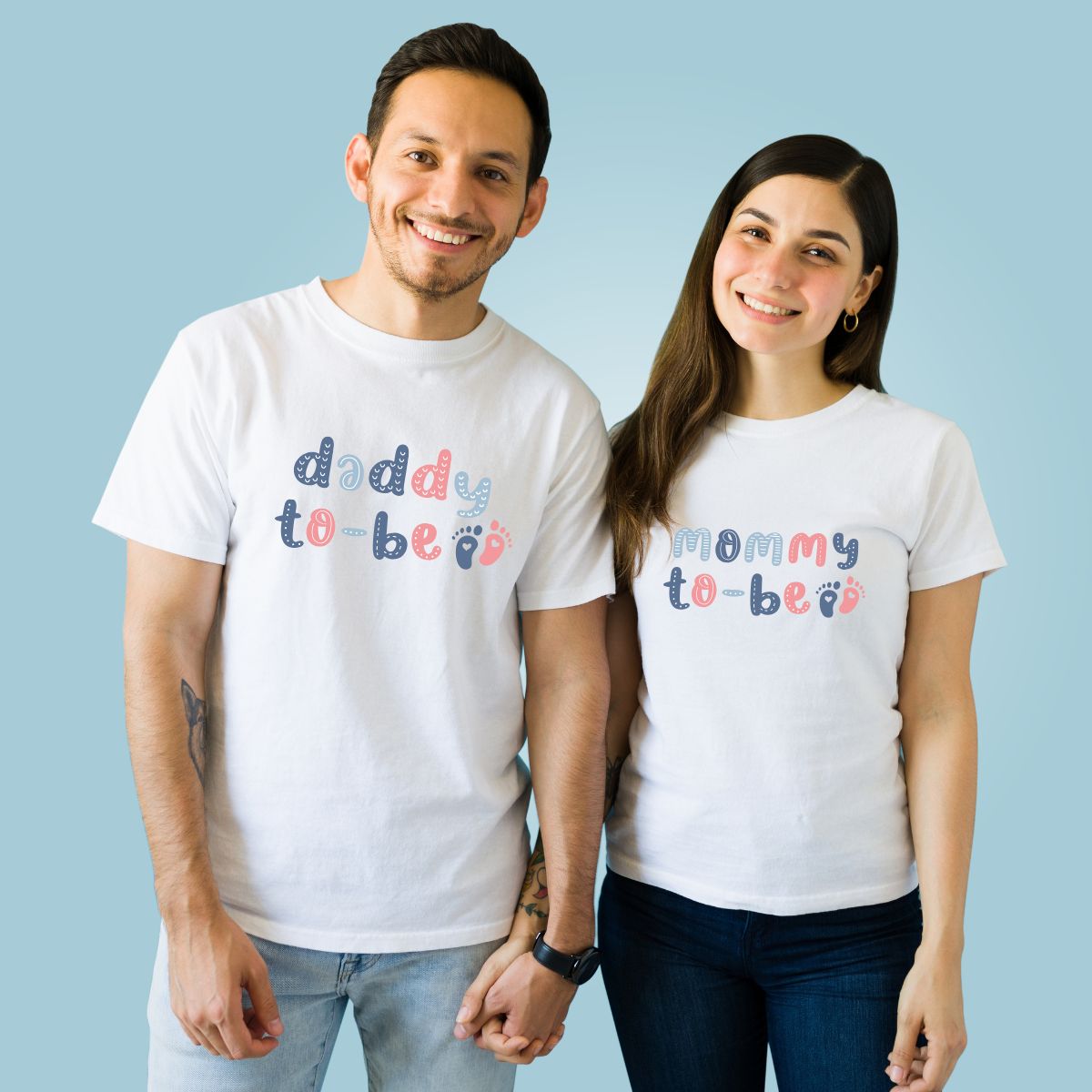 Mommy To Be & Daddy To Be Baby Announcement Couple T-Shirt - T Bhai