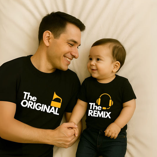 The Original and The Remix Matching Father Son & Father Daughter Combo T-shirts by TBhai