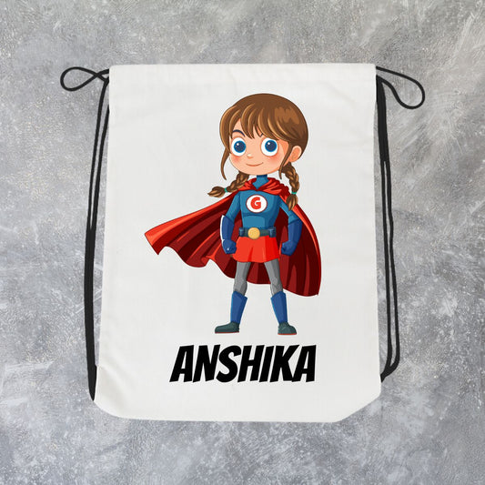 Personalized Superhero Theme Drawstring Bag for Boys & Girls | Ideal Birthday Gift & Return Gift - T Bhai