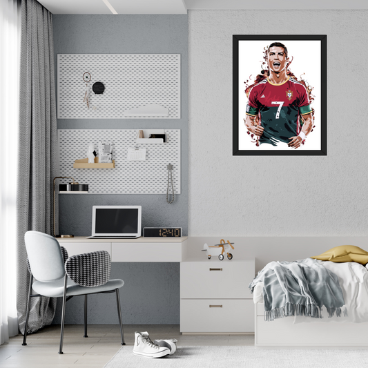 Ronaldo Poster for Football Enthusiast | CR7 Poster for Football Fans - T Bhai