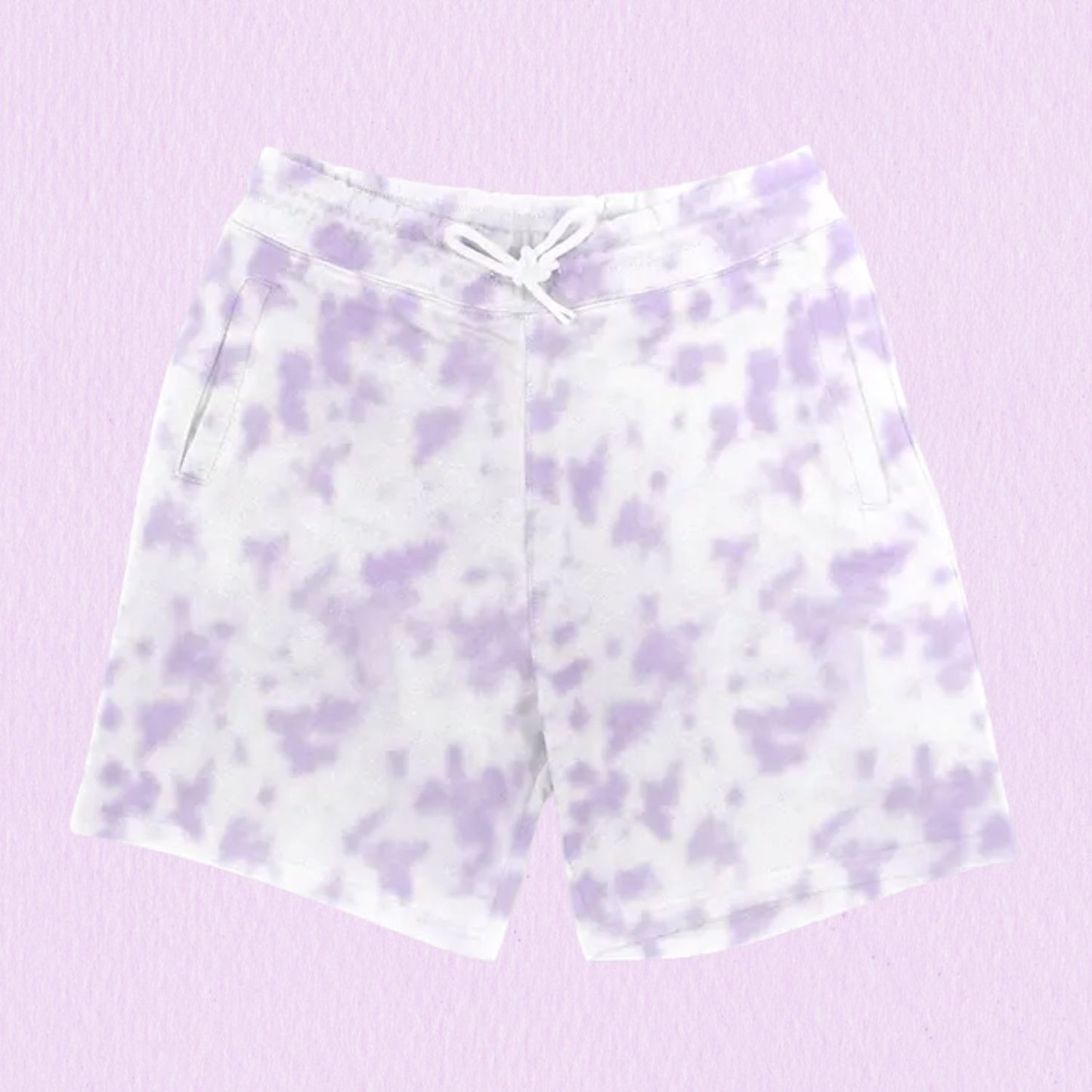 Premium Tie & Dye Oversize T-Shirts & Shorts Combo - Lavender & White - T Bhai