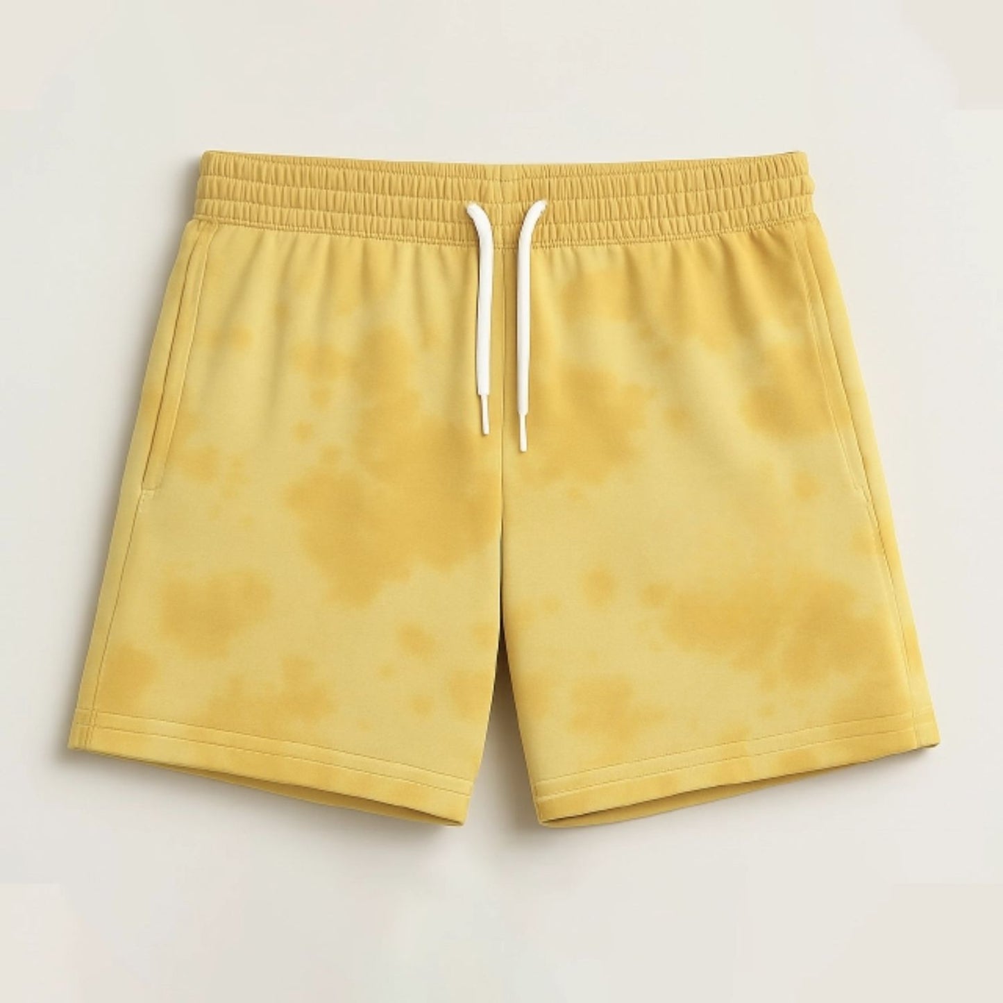 Premium Tie & Dye Oversize T-Shirts & Shorts Combo - Yellow - T Bhai