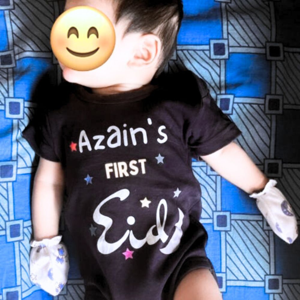 Custom Name First Eid Onesie for Baby Boys & Baby Girls - T Bhai