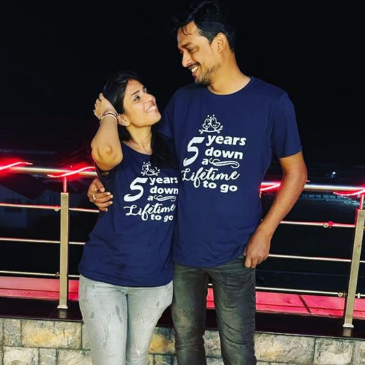 10 Years Anniversary Special Custom Couple T-Shirt - T Bhai