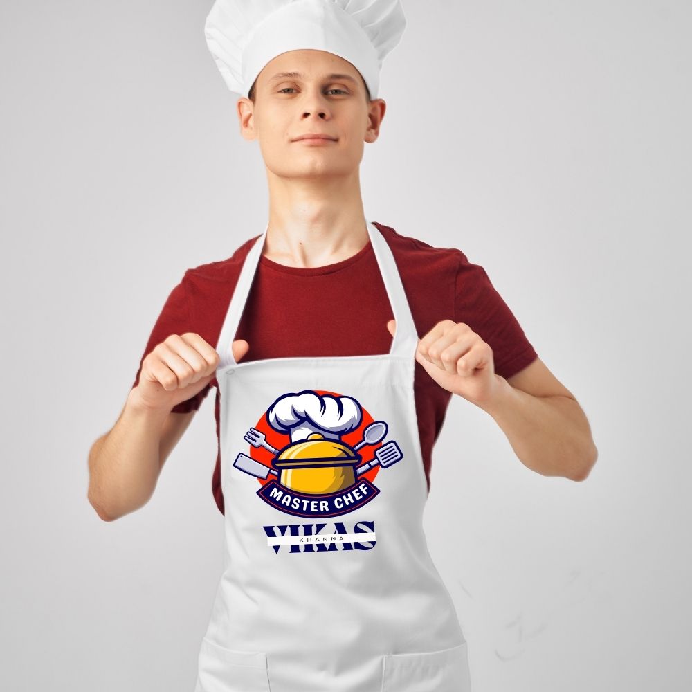 Master Chef Personalized Unisex Chef's Apron T Bhai - Main Image