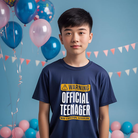Warning Official Teenager 13th Birthday T-Shirt for Boys and Girls - T Bhai