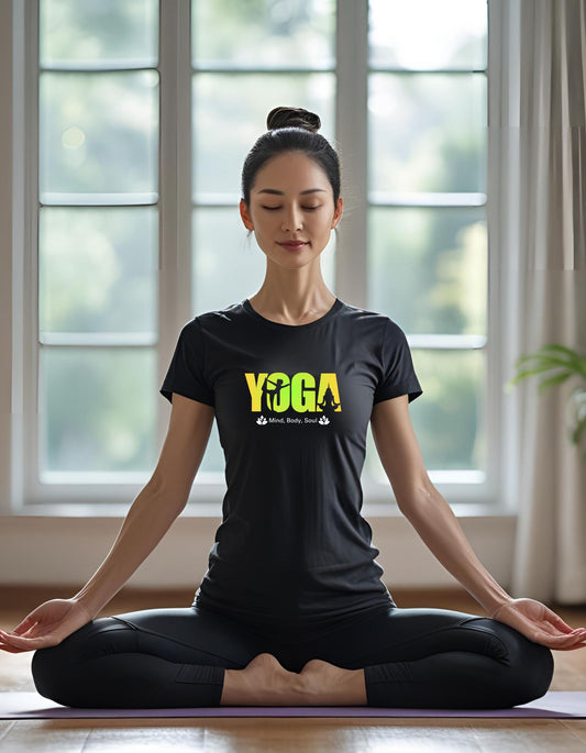 Yoga Mind Body and Soul T-Shirt for Women - T Bhai