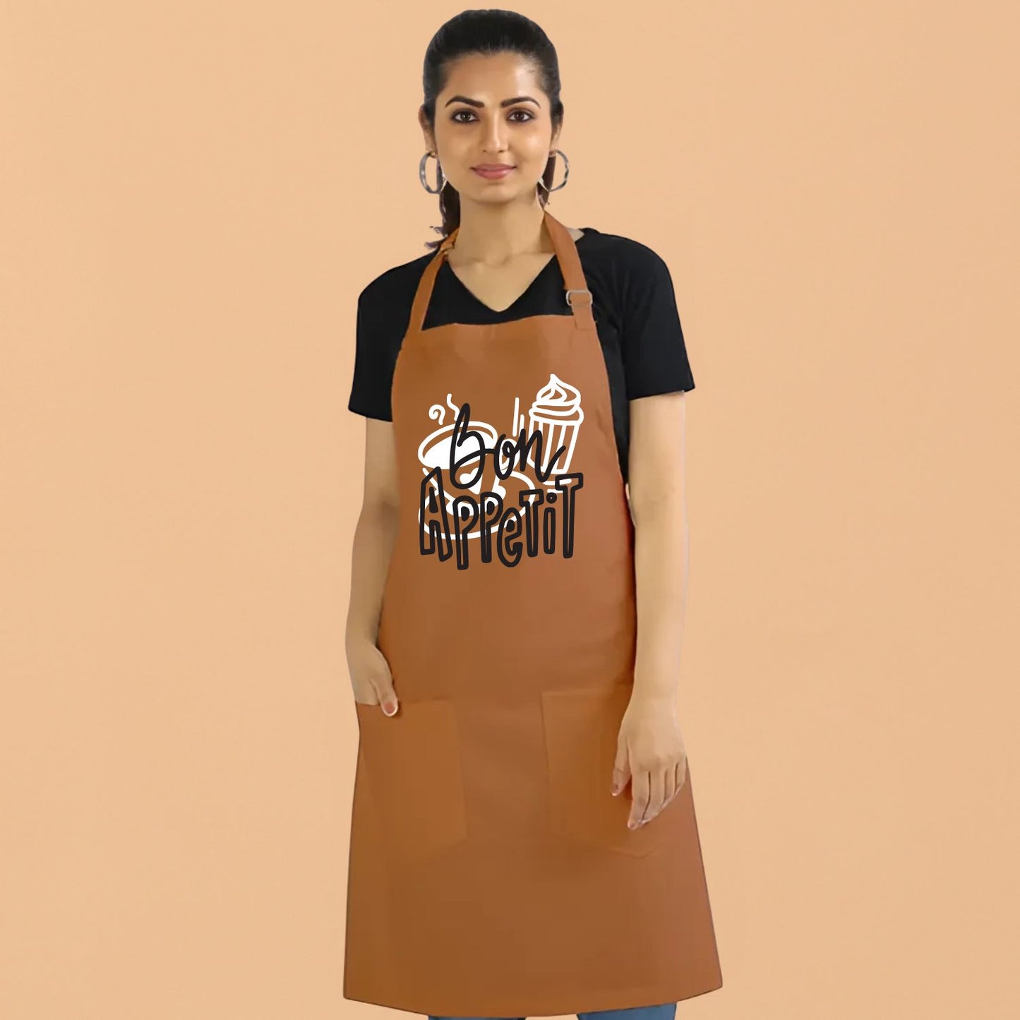 Bon Appetit Kitchen Apron – Trendy Cooking & Baking Apron for Men and Women - T Bhai