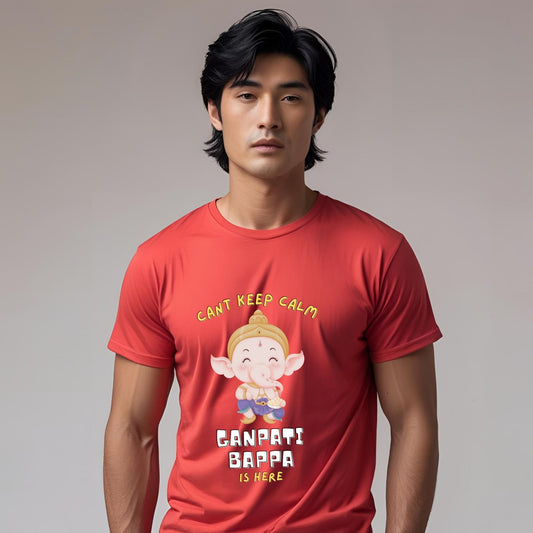 Can't Keep Calm Ganpati Bappa is here | Ganesh Festival T-Shirts for All - T Bhai