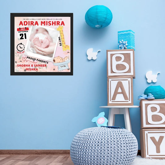 A Perfect Moment Captured | Personalized Baby's Birth Details Poster - T Bhai