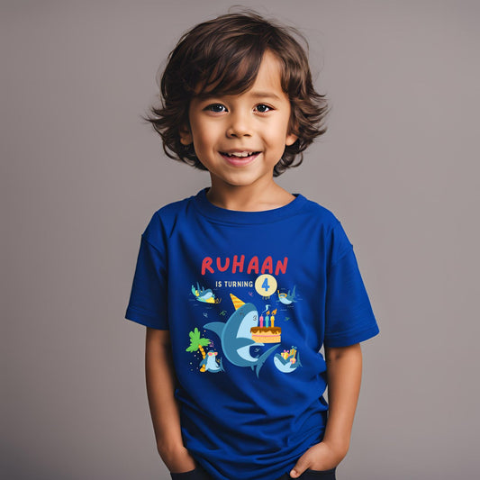 Personalized Sharky Birthday T-Shirts - T Bhai