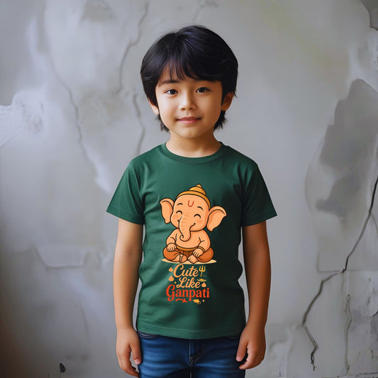 Cute Like Ganpati | Ganesh Festival T-Shirts for Kids - T Bhai