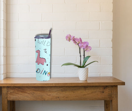 Dino Theme Personalized Steel Tumbler - T Bhai