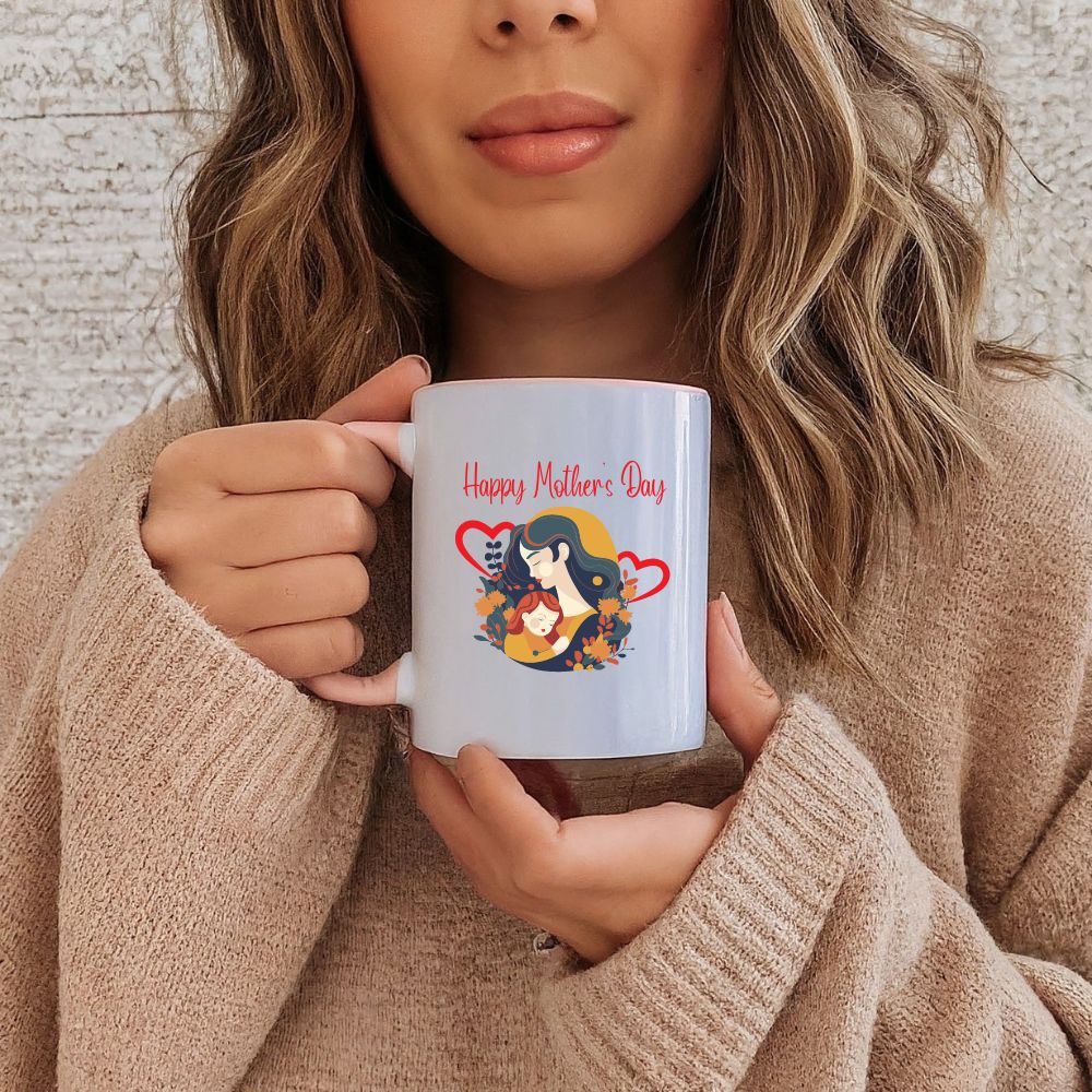 Happy Mother's Day Mug Mother Days Gift Light Pink Coffee Mug