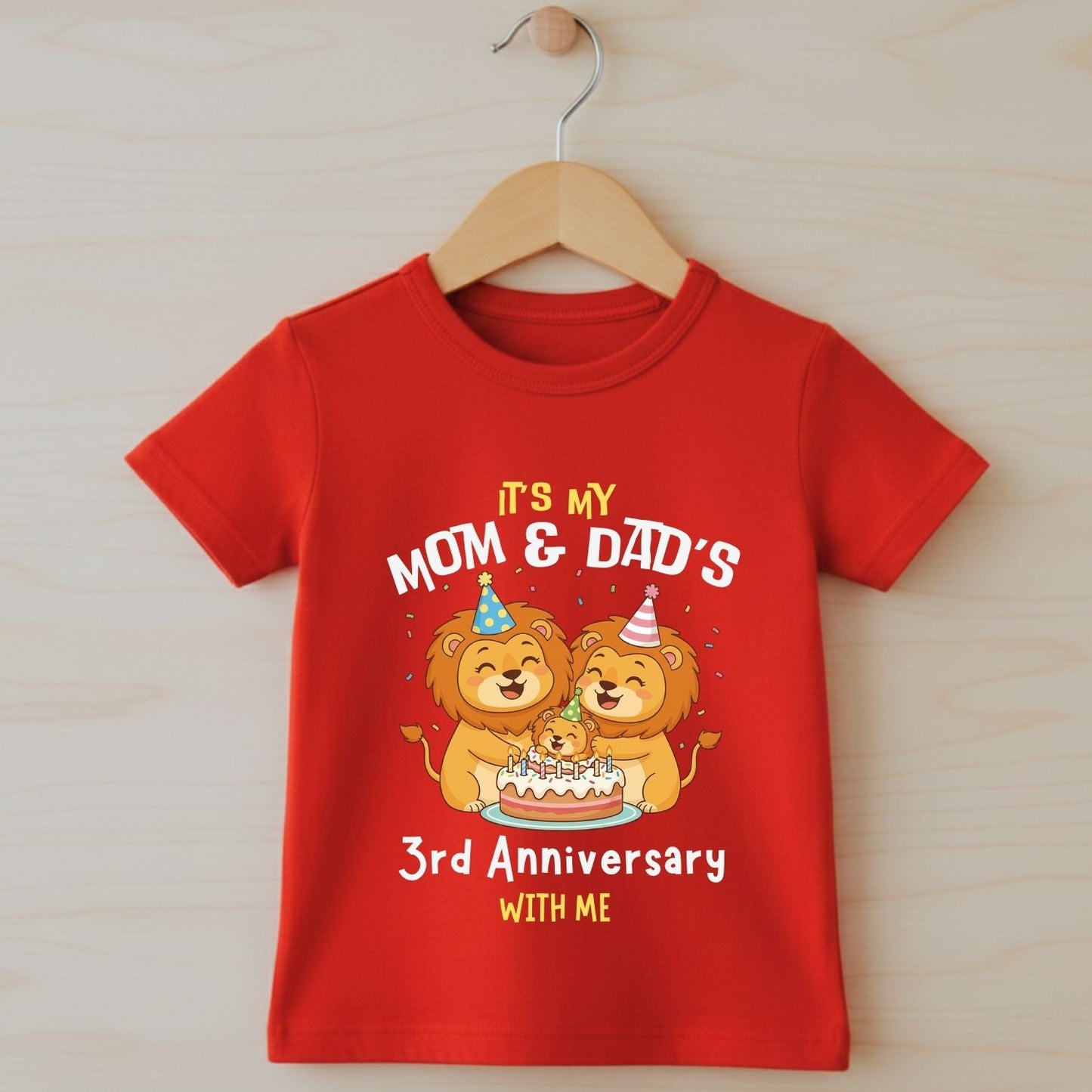 "Mom & Dad's Anniversary with Me" Kids T-Shirt | Customizable Year