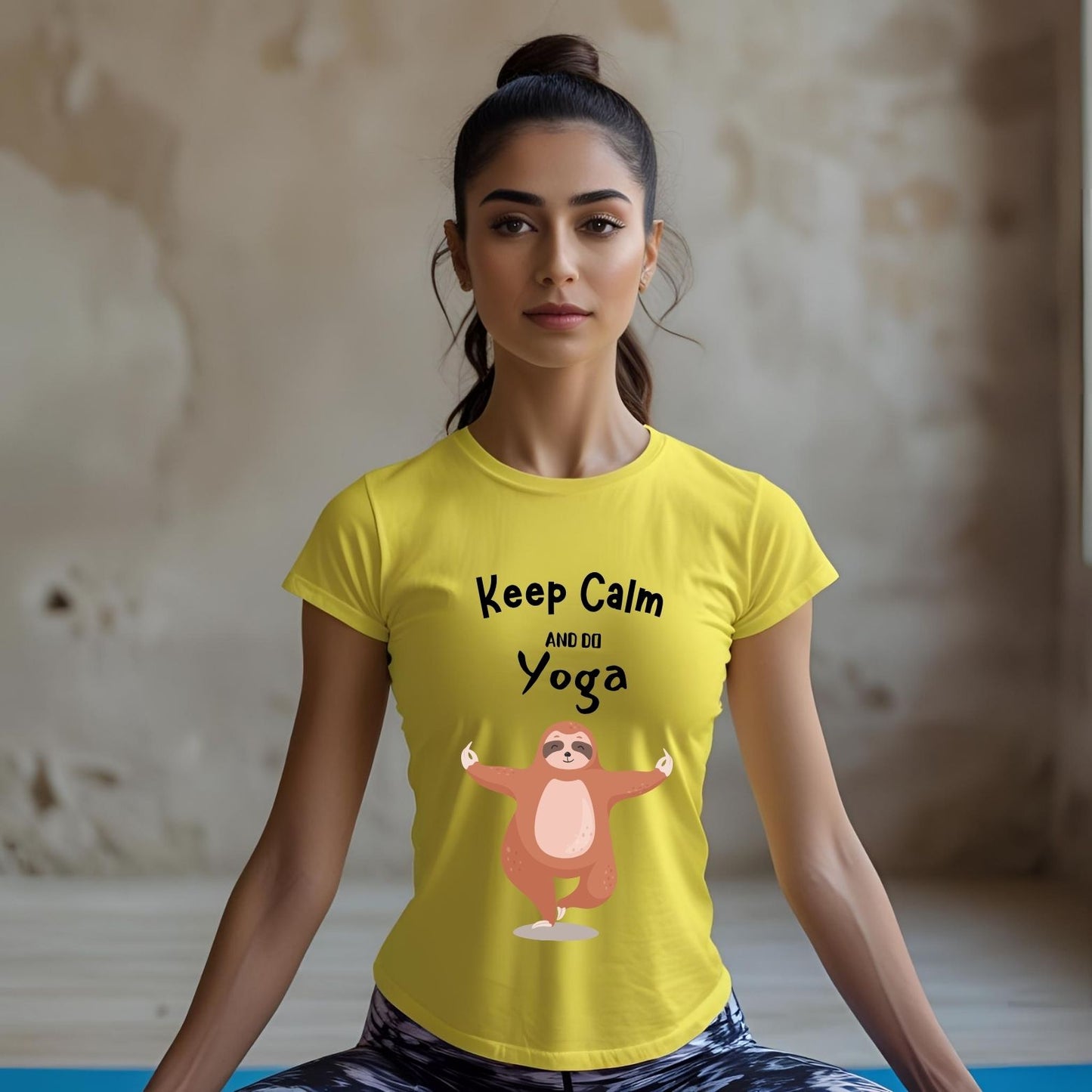 Keep Calm and Do Yoga T-Shirt for Women - T Bhai