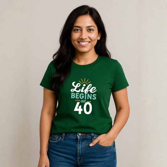 Life Begins at 50 – Customizable Birthday T-Shirt
