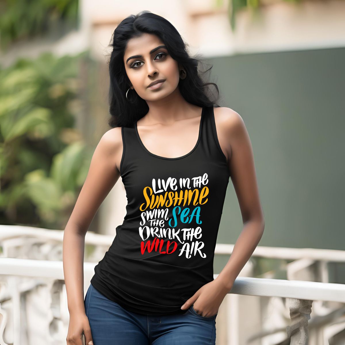 Live In The Sunshine | Vacation Tank Tops for Women - T Bhai