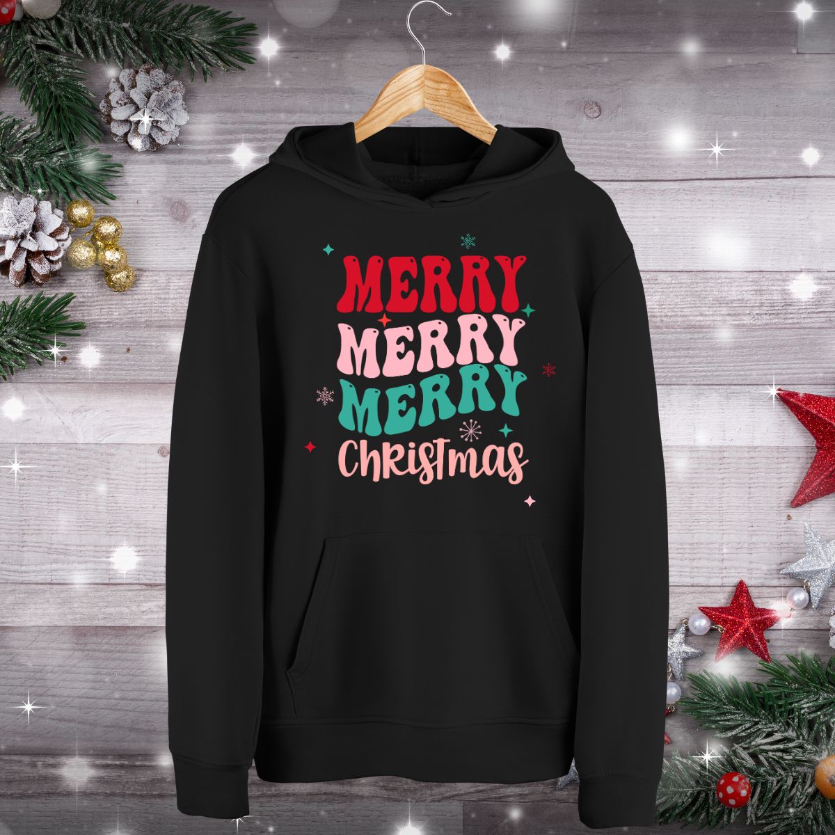 Merry Merry merry Christmas Unisex Hoodies - T Bhai