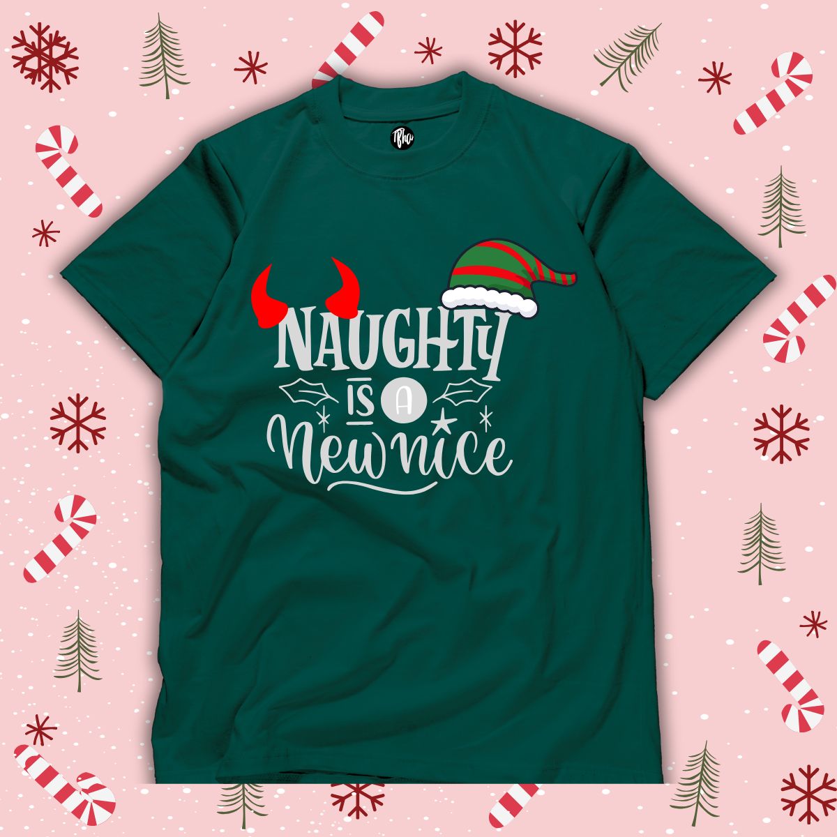 Naughty is a New Nice Oversized Unisex T-Shirts | Christmas Theme - T Bhai