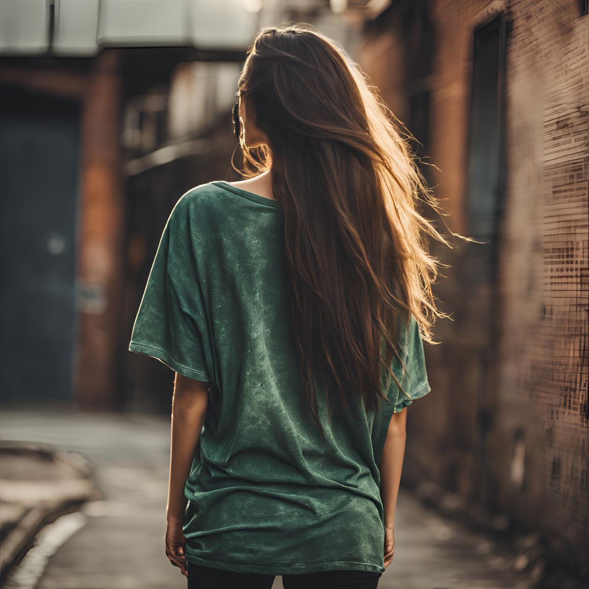 Savage Bottle Green Acid Wash Oversize T-Shirt - T Bhai