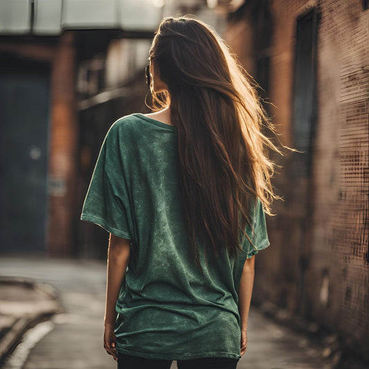 Savage Bottle Green Acid Wash Oversize T-Shirt - T Bhai