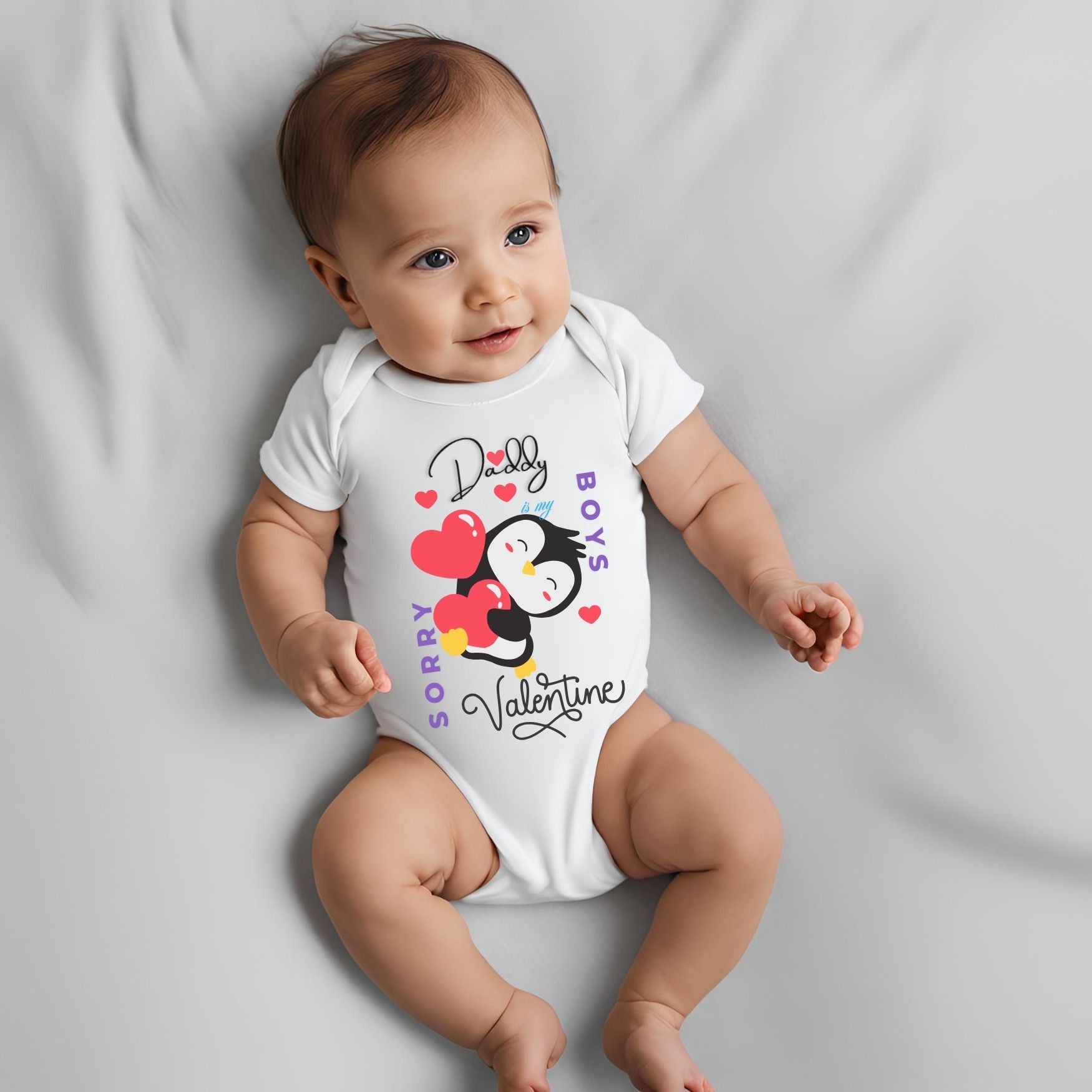 Sorry Boys Daddy Is My Valentine Onesie and T-shirt for Girls