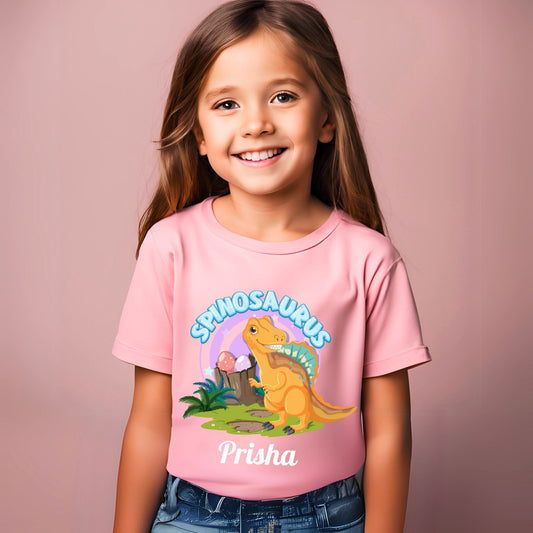 Personalized Spinosaurus Dino Theme Birthday T-Shirt - T Bhai