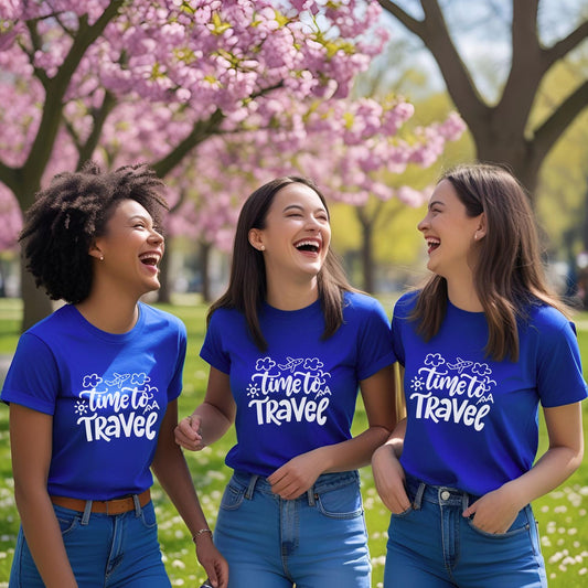 Time to Travel Family & Group T-Shirts - T Bhai