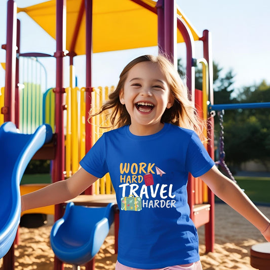 Work Hard Travel Harder Outing T-Shirts - T Bhai