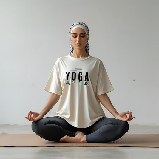 Keep Calm and Do Yoga Poses Oversized Unisex T-Shirts - T Bhai